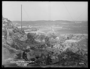 Wachusett Dam, upper quarry, Boylston, Mass., Jan. 9, 1902