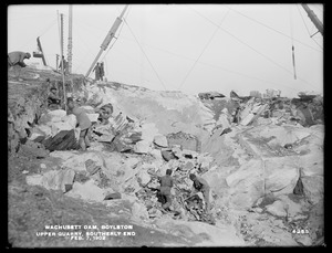 Wachusett Dam, upper quarry, southerly end, Boylston, Mass., Feb. 7, 1902