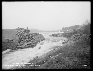 Wachusett Reservoir, removing dam at Oakdale mill pond, West Boylston, Mass., Mar. 12, 1902