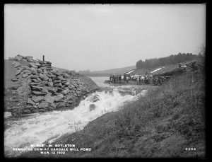 Wachusett Reservoir, removing dam at Oakdale mill pond, West Boylston, Mass., Mar. 12, 1902