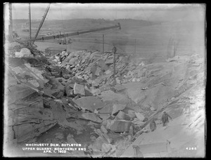 Wachusett Dam, upper quarry, northerly end, Boylston, Mass., Apr. 1, 1902