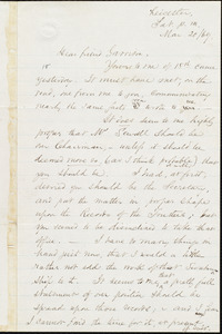 Letter from Samuel May, Jr., Leicester, [Mass.], to William Lloyd Garrison, Mar[ch] 20 / [18]69