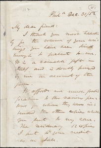 Letter from James Miller M'Kim, Phil[adelphia], [Pa.], to William Lloyd Garrison, Dec[ember] 31 / [18]51