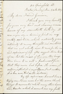 Letter from Robert Folger Wallcut, Boston [Mass.], to William Lloyd Garrison, Mar. 24th, 1867