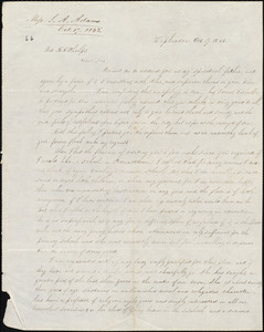 Letter from Sarah Ann Adams, Hopkinton, to Amos Augustus Phelps, Oct. 17 1842
