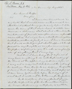 Letter from Leonard Bacon, New Haven, to Amos Augustus Phelps, 24 Aug. 1845