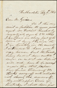 Letter from Levi Miles, Hubbardston, [Mass.], to William Lloyd Garrison, Feb[ruar]y 4th: 1864