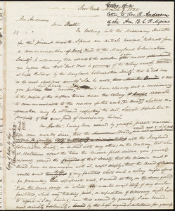 Copy of letter from Amos Augustus Phelps, New York, to Rufus Anderson, March 9, 1835
