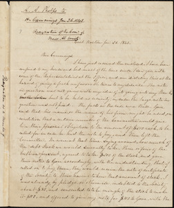 Letter from Amos Augustus Phelps, East Boston, to Hiram Cummings, Jan. 26. 1843