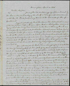 Letter from Amos Augustus Phelps, Farmington, to Lewis Tappan, April 10. 1845