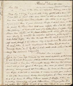 Letter from Amos Augustus Phelps, Peekskill (N.Y.), to Charlotte Phelps, March 23. 1835