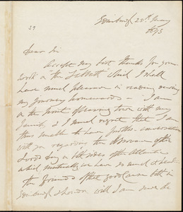 Letter from Andrew Agnew, Edinburgh, to Amos Augustus Phelps, 25th May 1843
