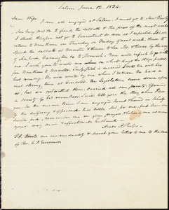 Letter from Amos Augustus Phelps, Salem, to Charlotte Phelps, June 12, 1834