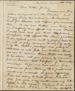 Letter from Sophia Louisa Little, Pawtucket, [R.I.], to William Lloyd Garrison, January 5th 1838