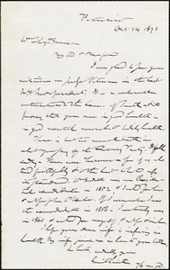 Letter from Gerrit Smith, Peterboro, [N.Y.], to William Lloyd Garrison, Oct[ober] 14 1873