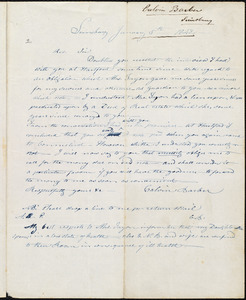 Letter from Calvin Barber, Simsbury, to Amos Augustus Phelps, January 5th 1842