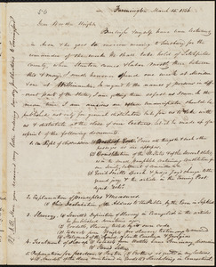 Letter from Amos Augustus Phelps, Farmington [Conn.], to Elizur Wright, March 15. 1836