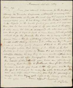Letter from Amos Augustus Phelps, Hallowell [Maine], to Charlotte Phelps, Sept 21, 1834