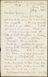 Letter from Samuel May, Jr., [Boston, Mass.], to William Lloyd Garrison, [January 1875]