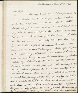 Letter from Amos Augustus Phelps, Willimantic [Conn.], to Charlotte Phelps, March 25th 1836