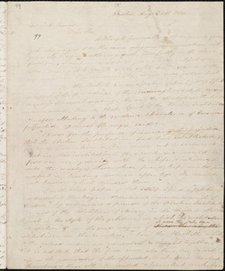 Letter from Amos Augustus Phelps, Boston, to John Angell James, Aug 25th 1840