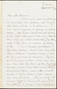 Letter from Samuel May, Jr., Leicester, [Mass.], to William Lloyd Garrison, Oct[ober] 23 / [18]73