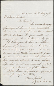 Letter from Aaron Cyrus Macy, Hudson, N.Y., to William Lloyd Garrison, Aug[ust] 21 / 18[61]