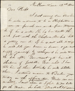 Letter from Abraham Chittenden Baldwin, New Haven, to Amos Augustus Phelps, June 12th 1830