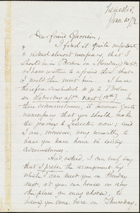 Letter from Samuel May, Jr., Leicester, [Mass.], to William Lloyd Garrison, Jan[uary] 10 / [18]72