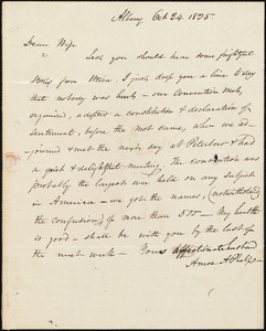 Letter from Amos Augustus Phelps, Albany [N.Y.], to Charlotte Phelps, Oct 24. 1835
