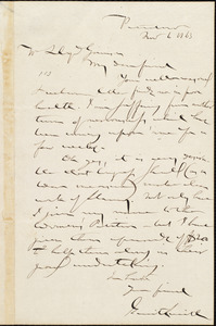 Letter from Gerrit Smith, Peterboro,[ N.Y.], to William Lloyd Garrrison, Nov[ember] 6 1863