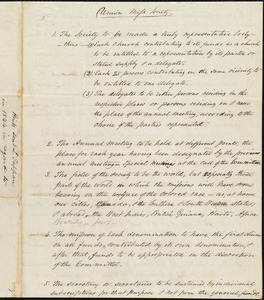 Plan for Union Miss. Society from Amos Augustus Phelps to Lewis Tappan, [1844]