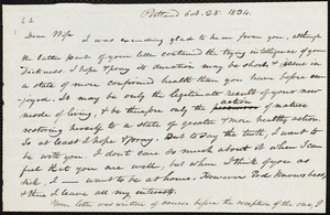 Letter from Amos Augustus Phelps, Portland [Maine], to Charlotte Phelps, Oct 25, 1834