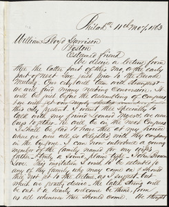 Letter to Alfred Harry Love, Philad[elphi]a, [Pa.], to William Lloyd Garrison, [November] 7. 1863
