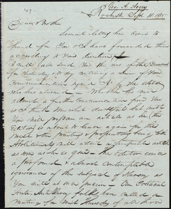 Letter from George A. Avery, Rochester, to Amos Augustus Phelps, Sept 18. 1835