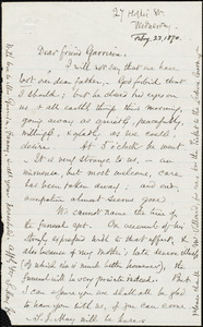 Letter from Samuel May, Jr., [Leicester, Mass.], to William Lloyd Garrison, Feb[ruar]y 23, 1870
