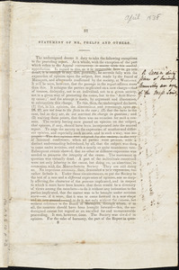 Statement of Mr. Phelps and others, April 1838