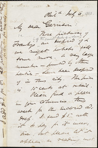 Letter from James Miller M'Kim, Phil[adelphi]a, [Pa.], to William Lloyd Garrison, July 6 [1863]