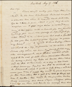 Letter from Amos Augustus Phelps, New York, to Charlotte Phelps, Aug. 17. 1836