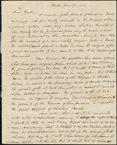 Letter from Amos Augustus Phelps, Boston, June [13, 1833]