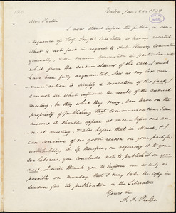 Correspondence between A. A. Phelps, W. S. Porter, and E. A. Andrews, January 20 - Feburary 13, 1838