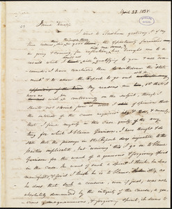 Letter from Amos Augustus Phelps, Boston, to Isaac Knapp, April 23. 1838