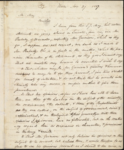 Letter from Amos Augustus Phelps, Boston, to Samuel May, Jr., Nov 27. 1837
