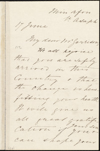 Letter from Harriet Lupton, St. Asaph, [Wales], to William Lloyd Garrison, 17 June [1877]