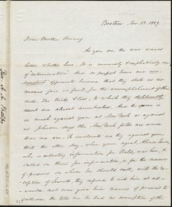 Letter from Amos Augustus Phelps, Boston, to James Gillespie Birney, Nov. 13. 1839