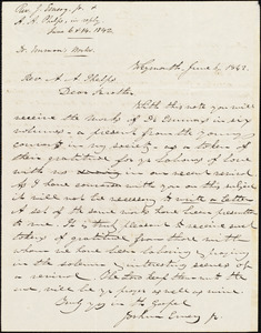 Copy of letter from Joshua Emery, Boston, June 14, 1842