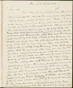 Letter from Amos Augustus Phelps, Dover (N.H.), to Charlotte Phelps, Dec 22, 1834