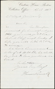 Letter from Thomas Russell, Boston, [Mass.], to William Lloyd Garrison, Ap[ril] 25. 1867
