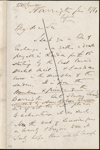 Letter from William Robson, Warrington, [England], to William Lloyd Garrison