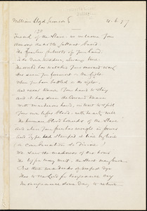 Letter from Joseph Soul, Islington, [London, England], to William Lloyd Garrison, [June 21, 18]77